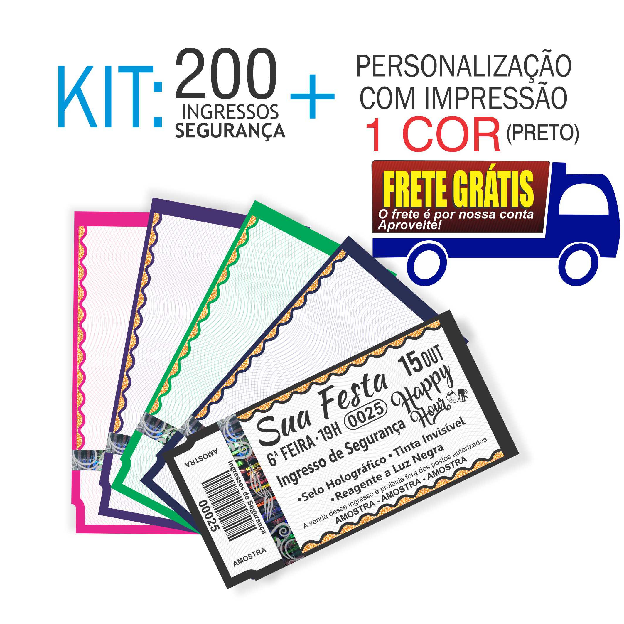 Ingressos de Segurança Kit 200 und. Envio Grátis por Carta Registrada. Entrega aprox. 10 dias úteis Ingressos de Segurança Kit 200 und. Envio Grátis por Carta Registrada. Entrega aprox. 10 dias úteis