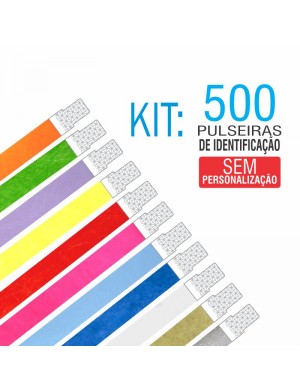 Pulseiras Identificação Tyvek Kit 500 unid - PROMOÇÃO