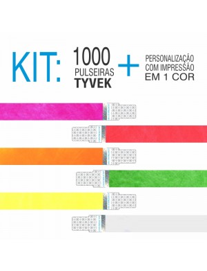 Pulseira Tyvek c/ Holografia Kit 1000 unid