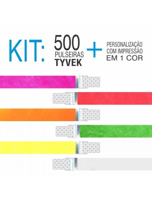 Pulseira Tyvek c/ Holografia Kit 500 unid