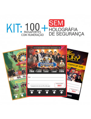 Passaporte Kit 100 unidades