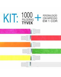 Pulseira Tyvek c/ Holografia Kit 1000 unid