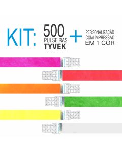 Pulseira Tyvek c/ Holografia Kit 500 unid
